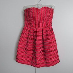 Dina Be Hot Orangy-Pink Strapless Bandage Cupcake Dress Francesca’s Size Small